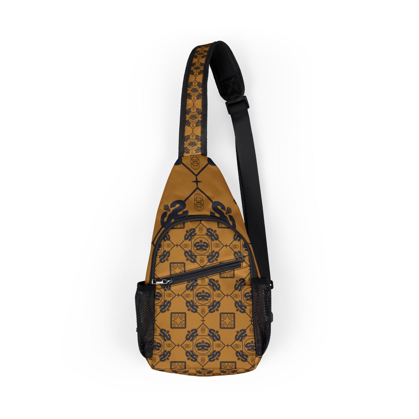 Gold argyle chest bag for TCG collectors