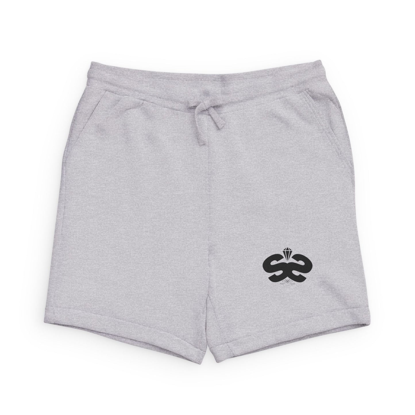 Gray fleece sweatshorts for card collectors