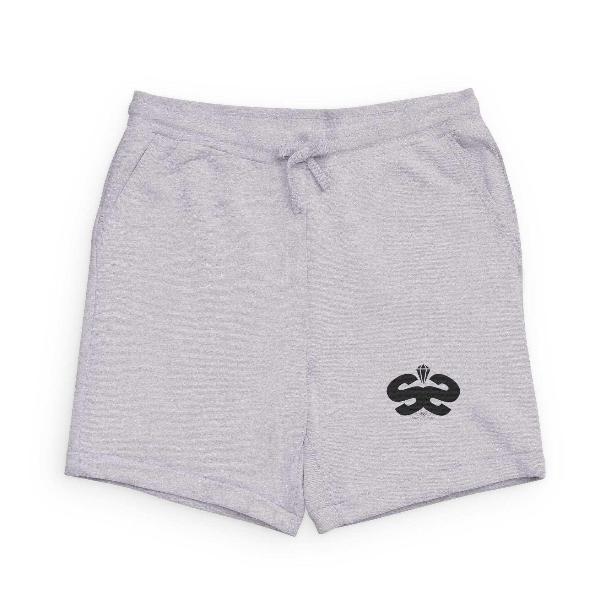 Gray fleece sweatshorts for card collectors