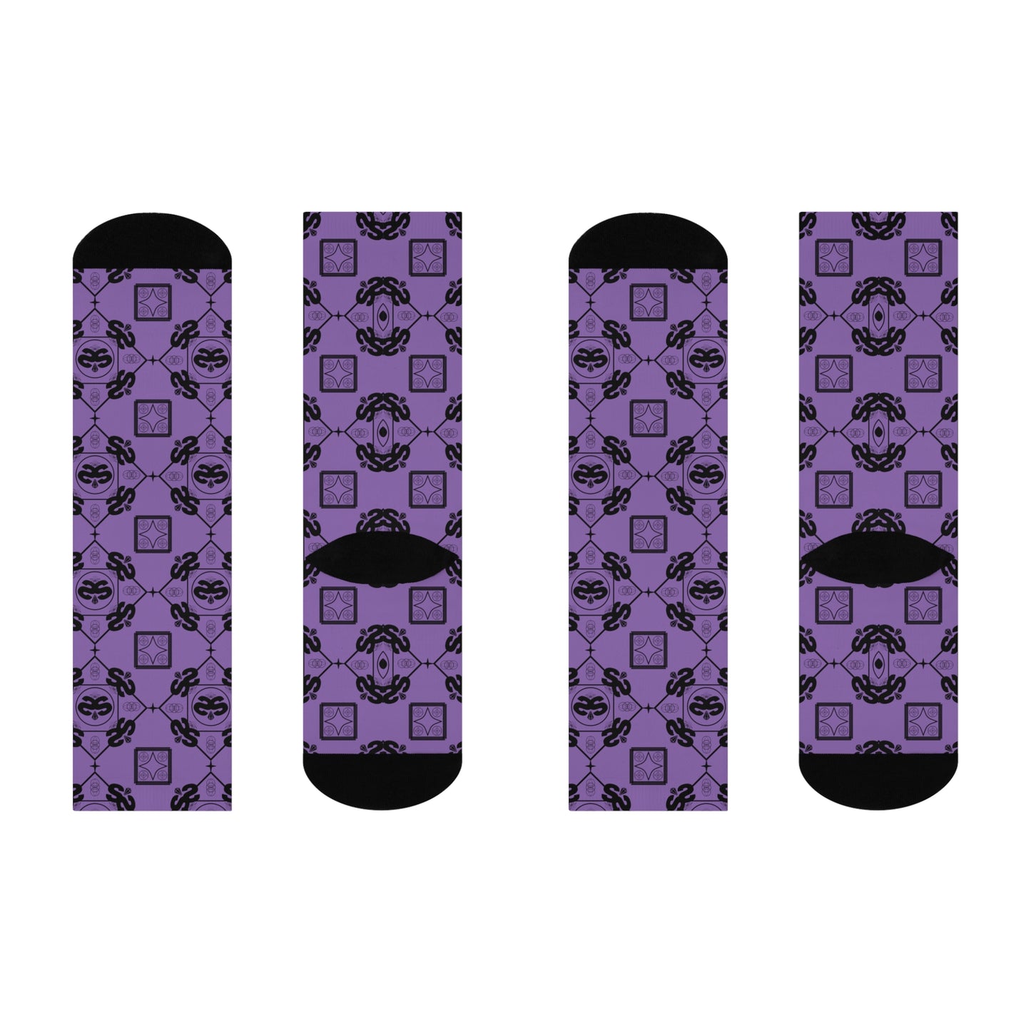 S&S Purple Argyle Crew Socks - TCG Collector Accessories | Slabbed & Sealed