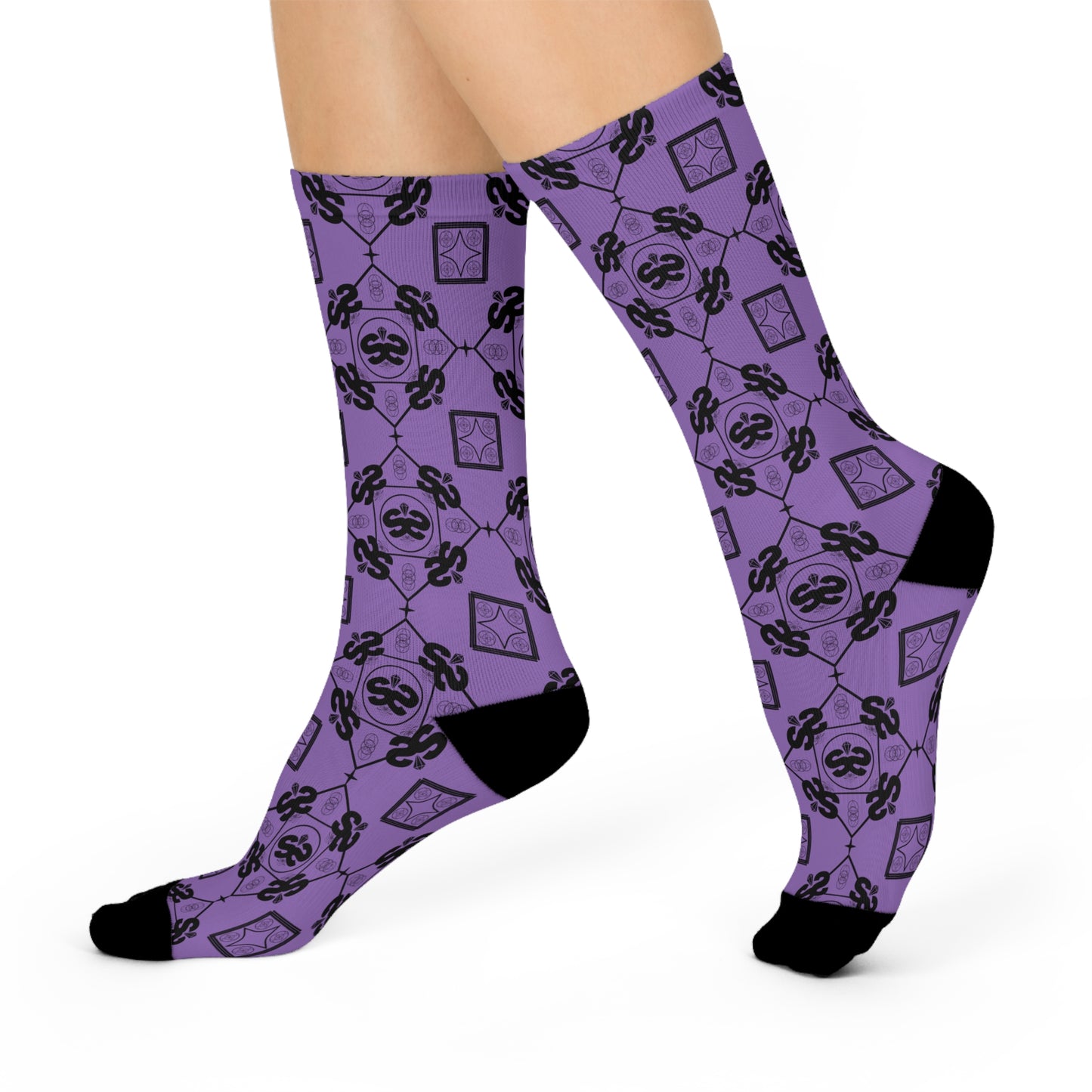 S&S Purple Argyle Crew Socks - TCG Collector Accessories | Slabbed & Sealed